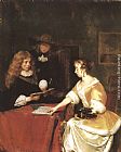Gerard Ter Borch Canvas Paintings - A Concert